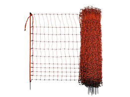 Poultry Netting 50 m  106 cm single prong  orange  electrifiable conductor