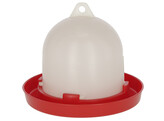 Abreuvoir en plastique blanc/rouge  3 5L
