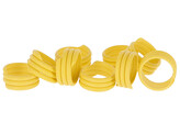 Spiral Ring  16 mm  yellow  plastic 20pcs/pack