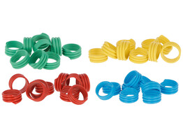 Spiral Ring  16 mm  mixed  plastic 100pcs/pack  25pcs/color