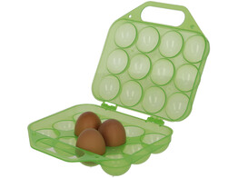 Eierhouder van kunststof v. 12 eieren  groen
