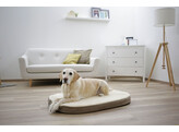 Memory-foam matras ovaal 72 x 52 x 8 cm  grijs/beige