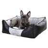 Corbeille Chiara gris clair/noir  42X32X18cm