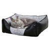 Corbeille Chiara gris clair/noir  42X32X18cm