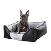 Corbeille Chiara gris clair/noir  42X32X18cm
