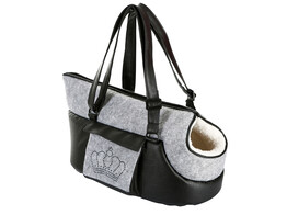Sac de transport Chiara gris clair/noir  46X23X25cm