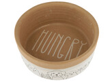 Keramische voerbak Hungry wit/bruin  1750 ml