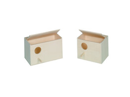 Exotic bird nesting box