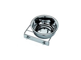 Stainless steel bowl with holder  23 0 cm 2 35 ltr screw holder