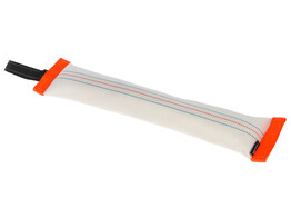 Trainingsdummy met lus wit/oranje  50 x 10 cm