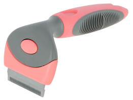 Brosse pour pelage corail/gris  15x4 5cm