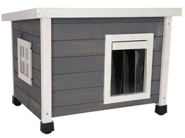 Maison pour chat Rustica gris/blanc  57X45X43cm