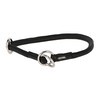 Rundlederen halsband Roma m. stopper 45 cm  8 mm  zwart