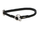 Rundlederen halsband Roma m. stopper 45 cm  8 mm  zwart