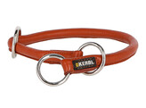 Round Leather Choker Roma stopper  45cm  8mm  cognac