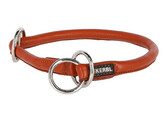 Round Leather Choker Roma stopper  45cm  8mm  cognac