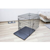Dog Cage collapsible black 92x63x74cm  2 doors