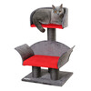 Arbre a chat Lounge Deluxe gris/rouge  70cm