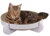 Corbeille griffoir Platinum blanc  35X35X10cm  avec Catnip