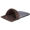 Knuffelzak Thea  40x70x12 cm  bruin/blauw