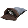Knuffelzak Thea  40x70x12 cm  bruin/blauw