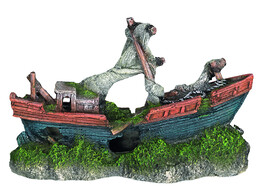 Aqua Ornaments  BOAT   21 x 8 x 13 5 cm