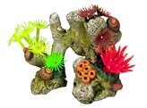 Aqua Ornaments  CORAL STONE  - w/ plants  11 x 7 x 8 5 cm