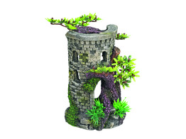 Aqua Ornaments  TOWER - w/ bonsai  9 x 10 x 15 cm