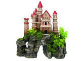 Aqua Ornaments  Chateau  avec plantes  20 3 x 9 3 x 21 7 cm