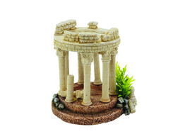 Aqua Ornaments  ANTIQUE COLUMN  with plants  15 5 x 13 7 x 15 cm