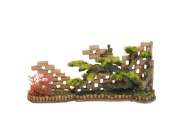 Aqua Ornaments  WALL REST  with plants  35 x 8 x 15 5 cm
