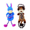 Plush donkey with rope