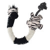 Plush zebra with rope inside