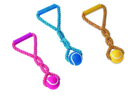 Rope Toy  Rope with tennis ball and handle