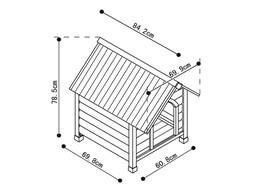 Dog kennel  CIVETTA 2 JAVA   l x w x h  84 x 70 x 82 cm