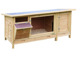 Konijnenhok XXL Vario met hooiruif 155 x 76 x 80 cm