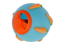 Balle snack pour rongeur bleu/orange  O7cm