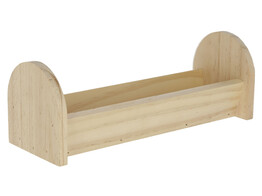 Mangeoire pour rongeur bois  550ml  28X10X10cm
