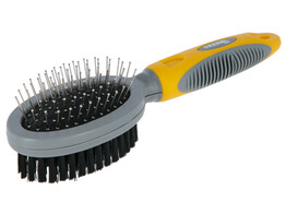 Double Brush with protection cap and brushes oval  20.5 cm
