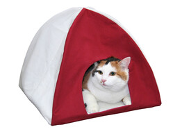 Igloo Tipi rouge/blanc  40X40X35cm