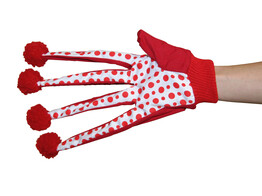 Gant a jouer Till rouge/blanc  15X33cm
