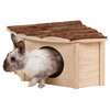 Maison d angle pour rongeur Nature  25X25X17cm