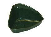 Corner Toilet for small animals cage 16 x 11 x 8 cm dark green