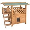 Maisonnette pour chat Lodge marron/vert  77X50X73cm