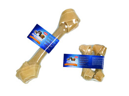 Rawhide bones knotted