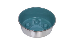 Anti-gulping stainless steel bowl  Paw   anti slip