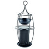 Feed dispenser with plant pot  O 21 5 x 49 cm  2 x appr. 800 ml black