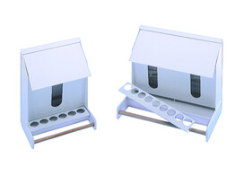 Mangeoire en plastique pour canaris  15 cm - 1 case blanc