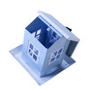 Mangeoire maisonnette  DITTE   13 x 13 x 17 cm bleu clair