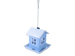 Mangeoire maisonnette  DITTE   13 x 13 x 17 cm bleu clair